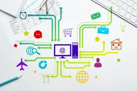Interface design for mobile and web application Illustrazione stock