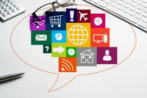 Interface design for mobile and web application Stock Illustration