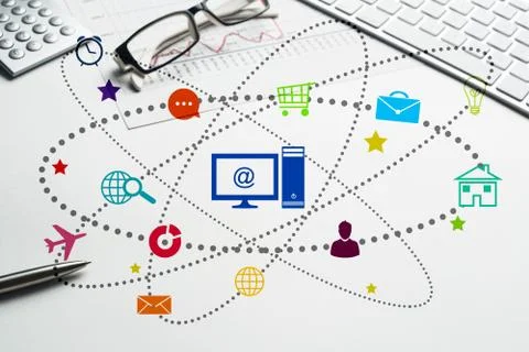 Interface design for mobile and web application Illustrazione stock