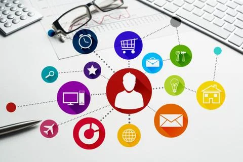 Interface design for mobile and web application Stock Illustration