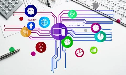 Interface design for mobile and web application Stock Illustration