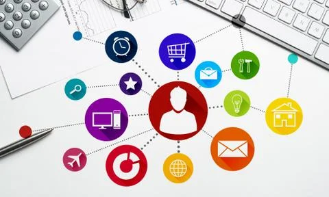 Interface design for mobile and web application Stock Illustration