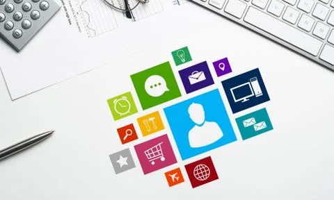 Interface design for mobile and web application 스톡 사진