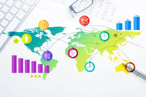 Interface design for mobile and web application 库存照片