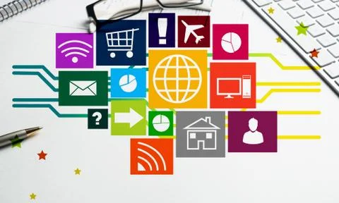 Interface design for mobile and web application Foto stock