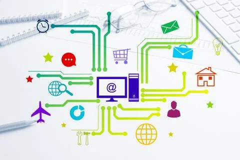 Interface design for mobile and web application Stock Photos