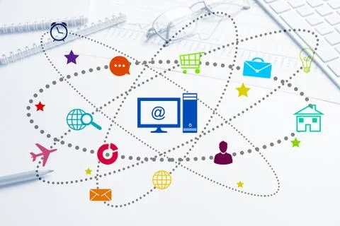 Interface design for mobile and web application Stock Photos