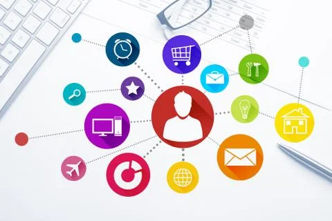 Interface design for mobile and web application Stock Photos