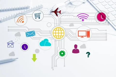 Interface design for mobile and web application 库存照片