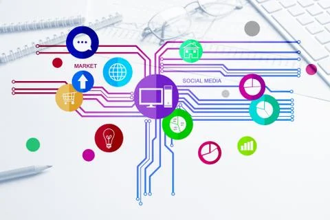 Interface design for mobile and web application 库存照片