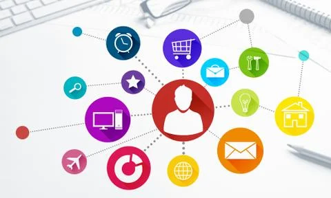 Interface design for mobile and web application 库存照片