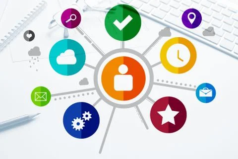 Interface design for mobile and web application Stock Photos
