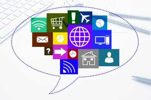 Interface design for mobile and web application Stock Photos