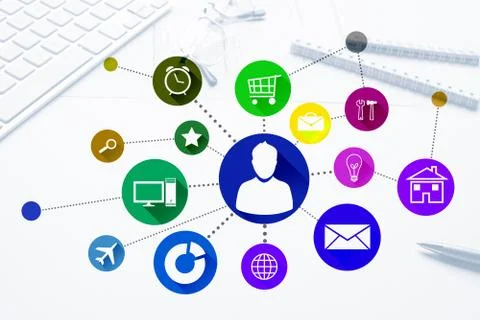 Interface design for mobile and web application Foto stock