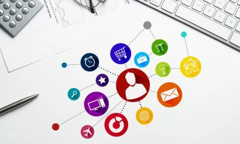 Interface design for mobile and web application Stock Photos