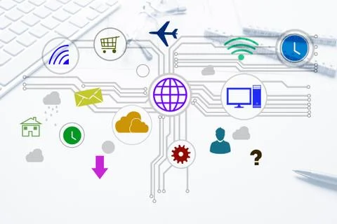 Interface design for mobile and web application 库存照片