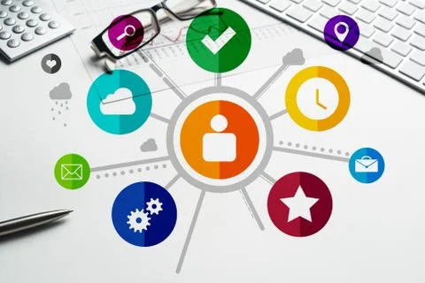 Interface design for mobile and web application Foto stock