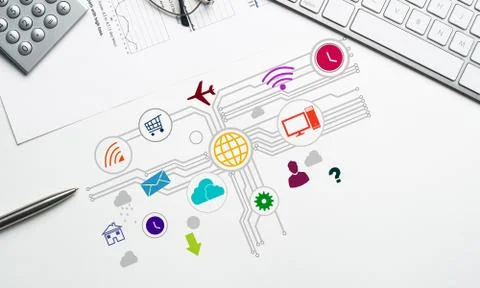 Interface design for mobile and web application Stock Photos