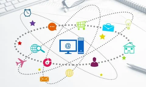 Interface design for mobile and web application Stock Photos