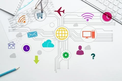 Interface design for mobile and web application 库存照片