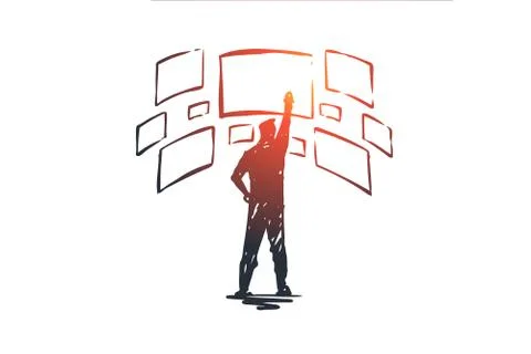 Interface, design, page, screen, layout concept. Hand drawn isolated vector. イラスト素材