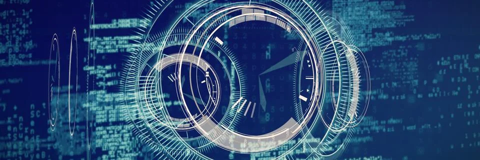 Interface dial with blue background Stock Illustration