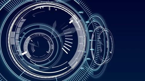 Interface dial with blue background Stock Illustration