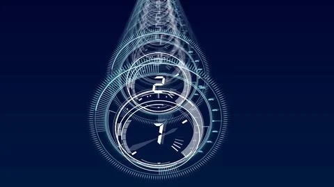 Interface dial countdown with blue background Foto stock