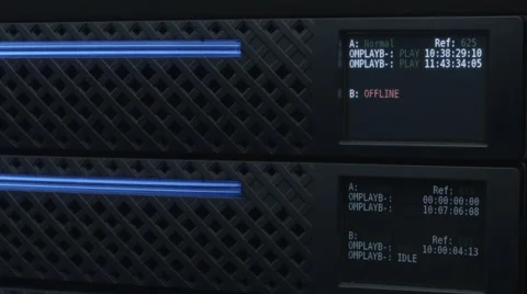 Interface of a digital television broadcast device with timecode Video stock 57747342