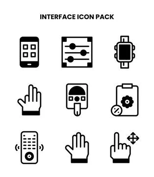 Interface DuoTone Collection Icons Pack Stockillustratie