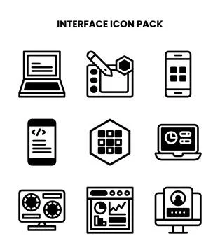 Interface DuoTone Graphics Icons Pack Stockillustratie