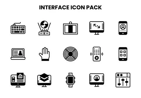 Interface DuoTone Icons Pack Illustrazione stock