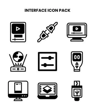 Interface DuoTone Vector Icons Pack Stockillustratie