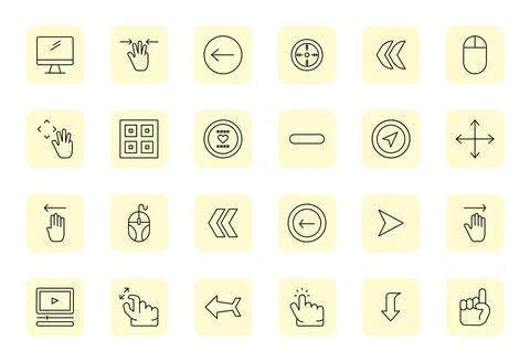 Interface Element Premium Vector Bundle with 24 64x64 Display Perfect Regul.. Stock Illustration