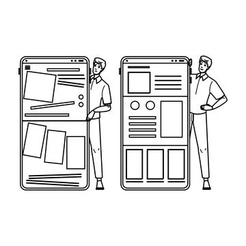 Interface empirical design website vector Stock Illustration