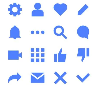 Interface flat icons for web and mobile app Stock Illustration