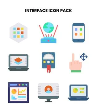 Interface Flat SVG Icons Pack イラスト素材