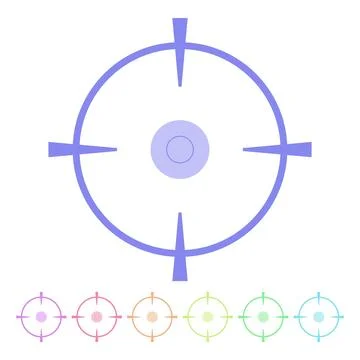 Interface futuristic aim cartoon vector graphic Stock Illustration