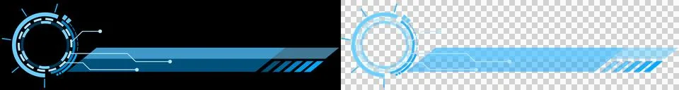 Interface Futuristic Blue HUD Circular Technology User Interface Banner with Dig Иллюстрация