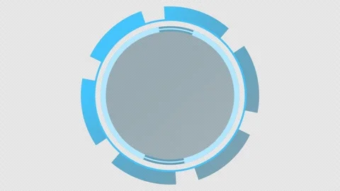 Interface Futuristic Circular HUD User Interface Animation with Rotating Technol Stock Footage 336654321