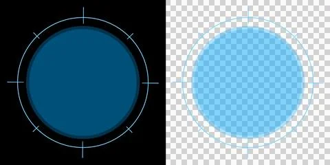Interface futuristic circular technology control system with glowing radial elem 库存插图