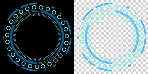 Interface futuristic circular technology dashboard with digital rings, radial in Stock Illustration