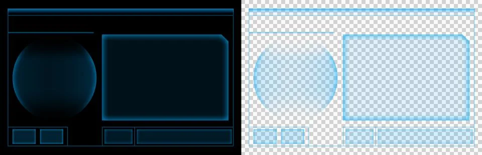 Interface futuristic digital control panel dashboard hud screen with geometric d Illustrazione stock