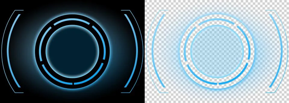 Interface futuristic glowing circular hud display technology user control system 스톡 일러스트