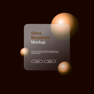 Interface glass morphism presentation mockup illustration Stock Illustration