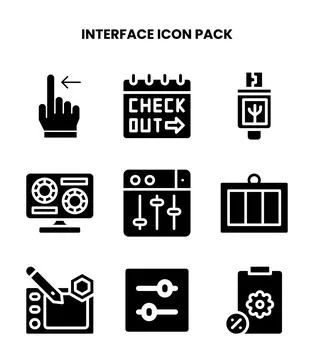 Interface Glyph Collection Icons Pack イラスト素材
