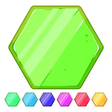 Interface gold game button cartoon vector graphic Stock Illustration