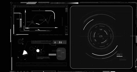 Interface head up display motion background Stock Footage 197429626