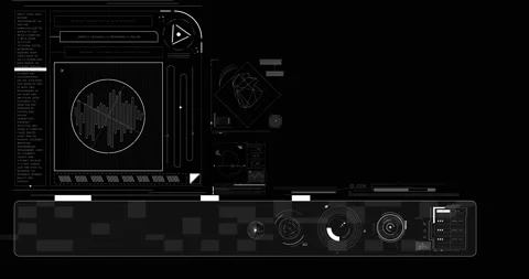 Interface head up display motion background Stock Footage 197430014
