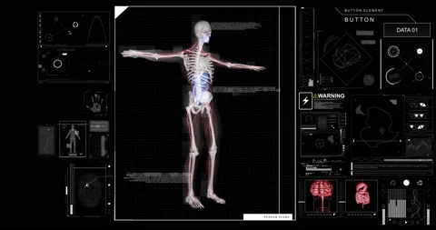 Interface head up display motion background Stock Footage 197430620